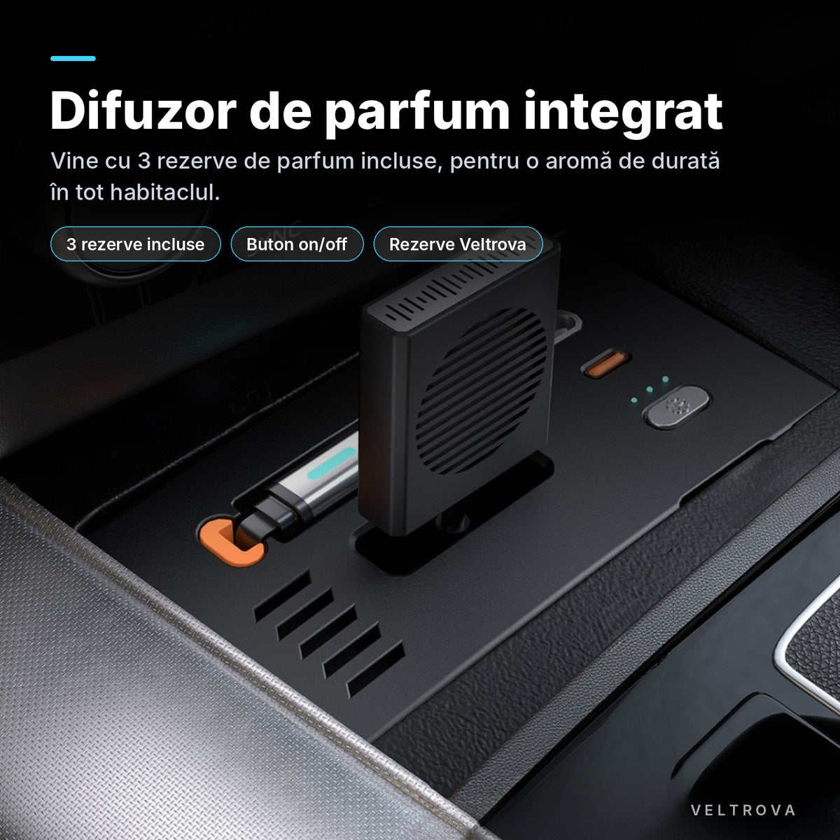 Încărcător Auto dedicat 80W cu difuzor de parfum pentru Audi A6 C7 / A7 4G (2011-2018)