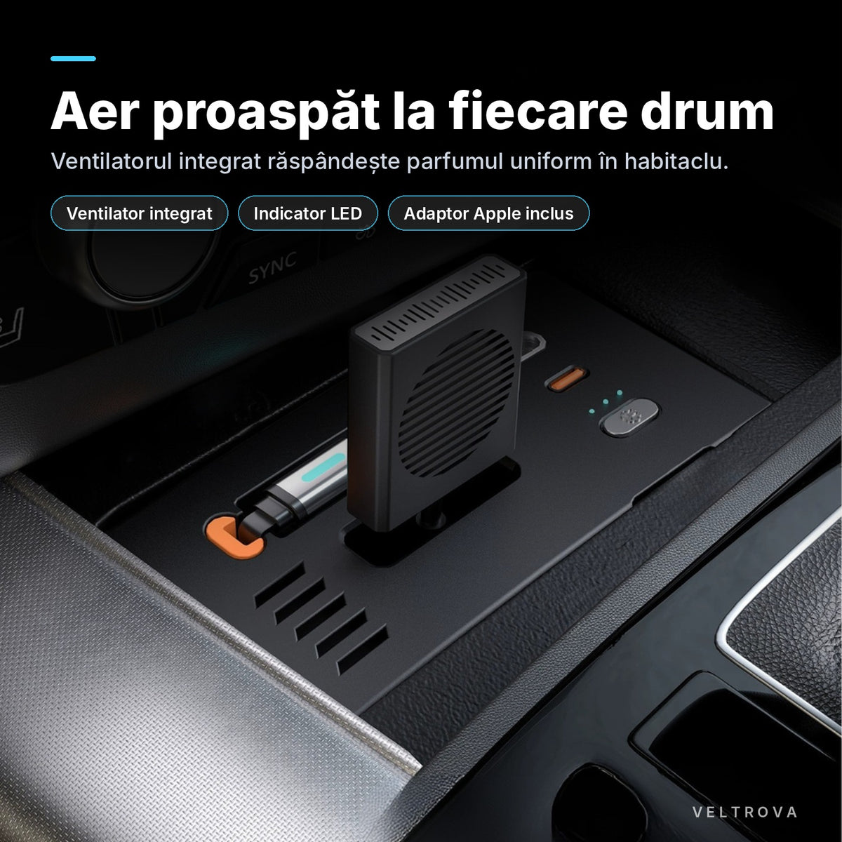 Încărcător Auto dedicat 80W cu difuzor de parfum pentru Audi A6 C7 / A7 4G (2011-2018)