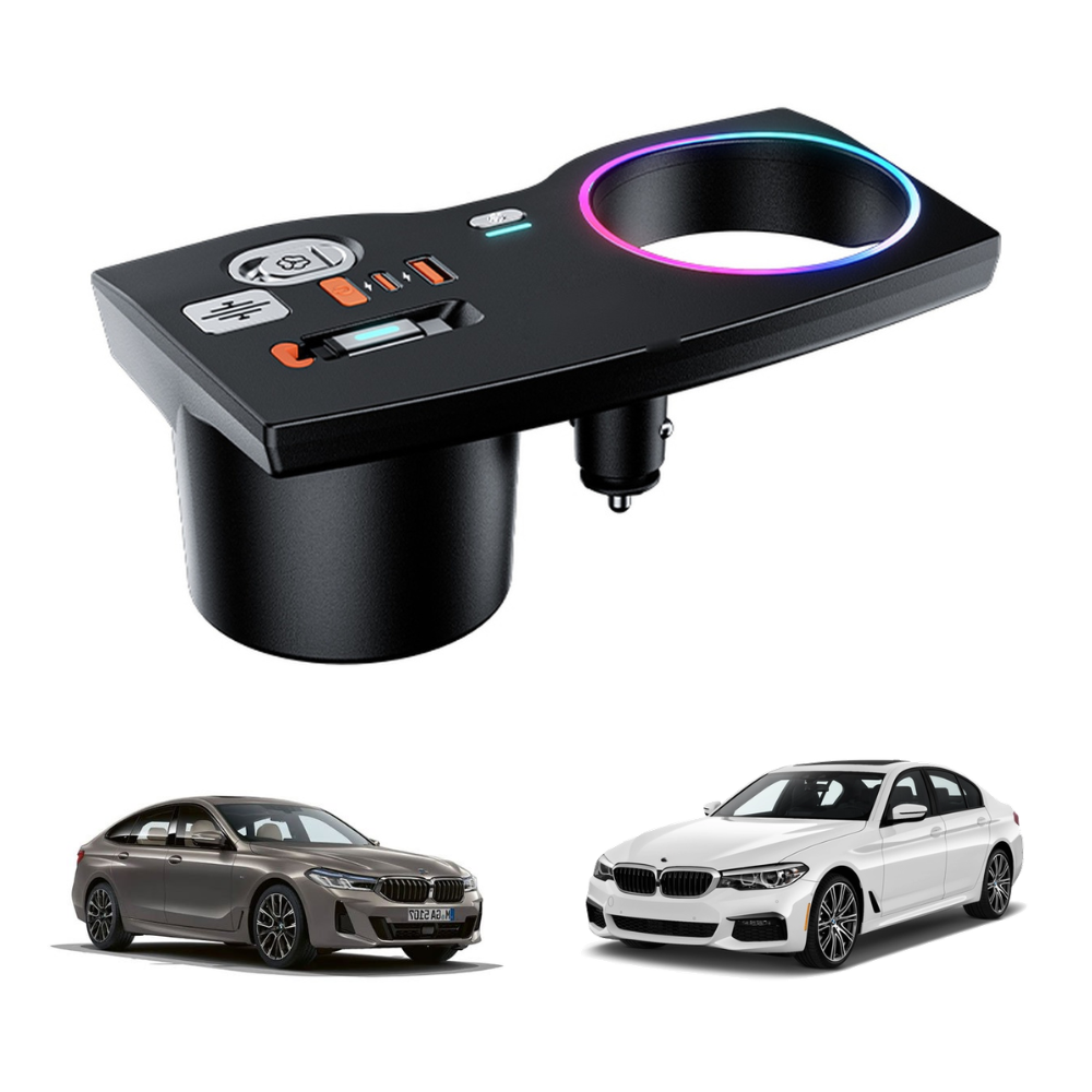 Încărcător Auto dedicat cu difuzor de parfum și lumină RGB pentru BMW Seria 5 G30 / G31 și Seria 6 GT G32 (2017-2024)