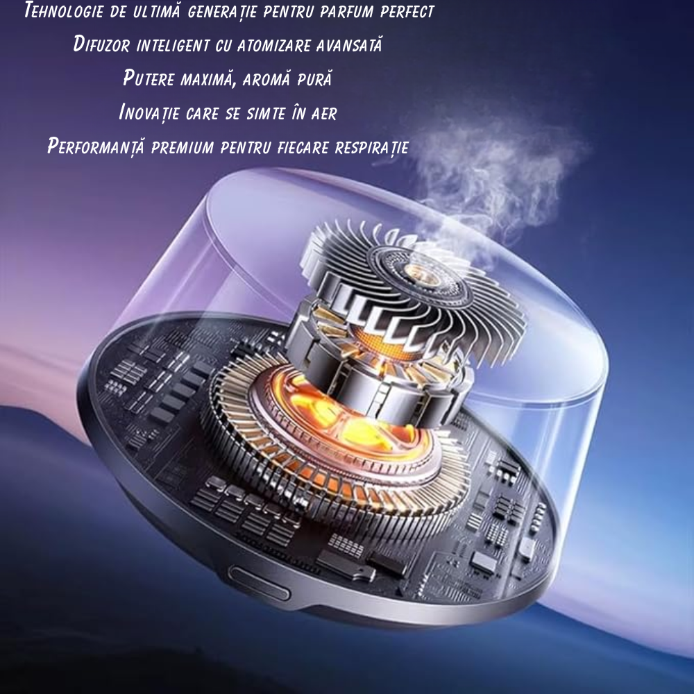 Vulcan Smart Car Diffuser 360° – Premium Fragrance for Every Ride
