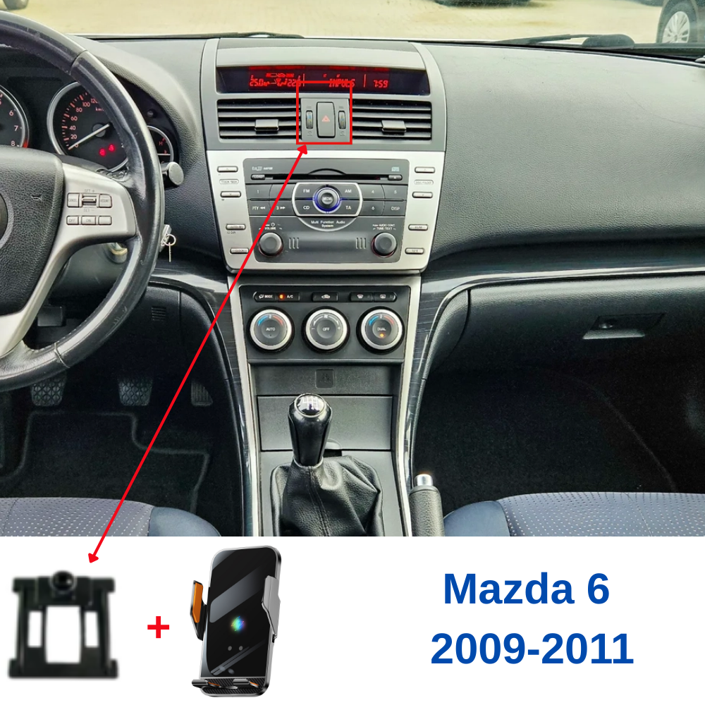 Smart phone holder with dedicated OEM grip for Mazda 6 2nd 2009-2011