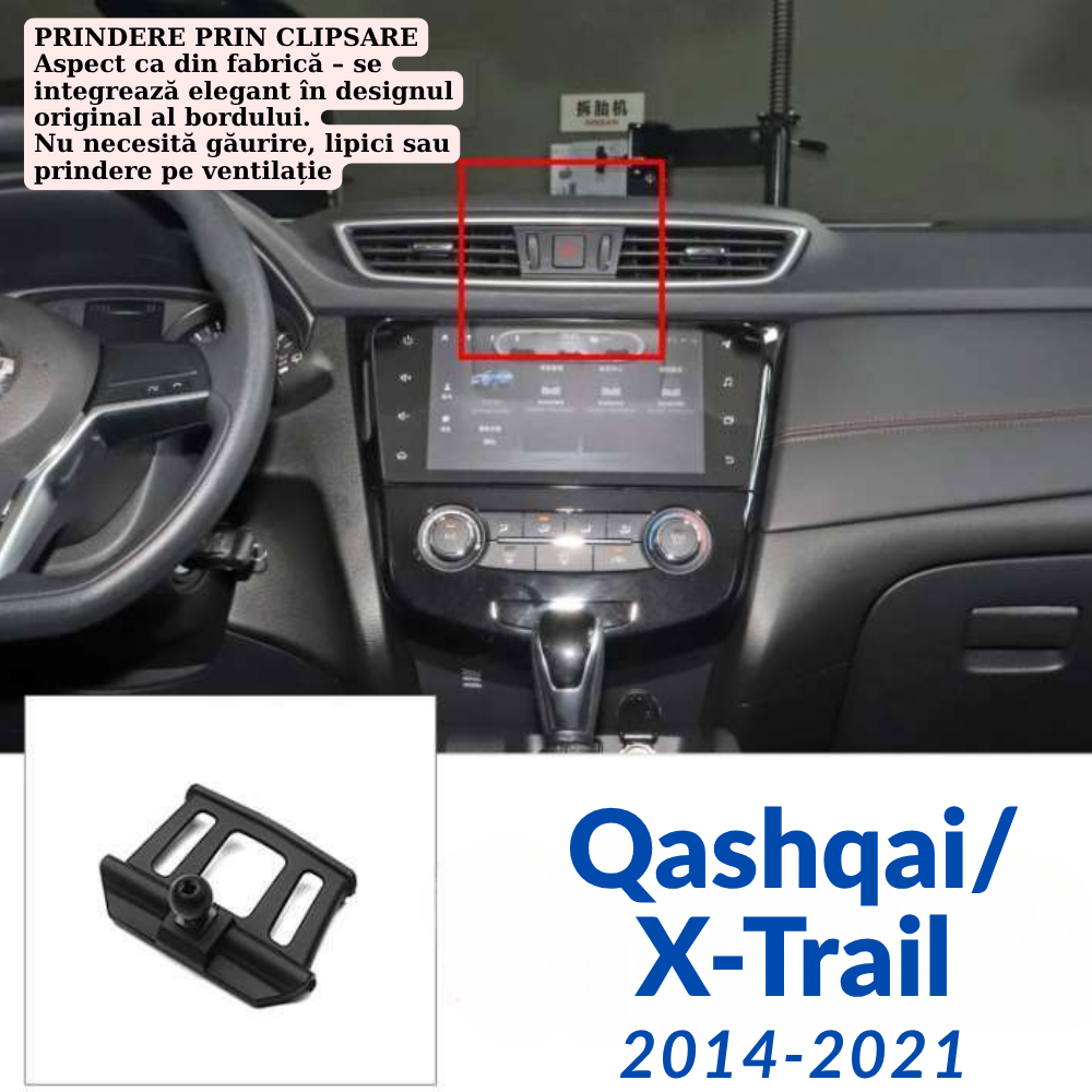 Smart phone holder with dedicated OEM grip for Nissan Qashqai/X-Trail 2014-2021