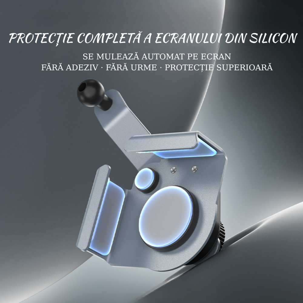 Suport Auto Magnetic din aliaj pentru TESLA si alte marci – Fixare Stabilă pentru Telefon | Universal, Ușor de Montat cu prindere pe coltul ecranului multimedia