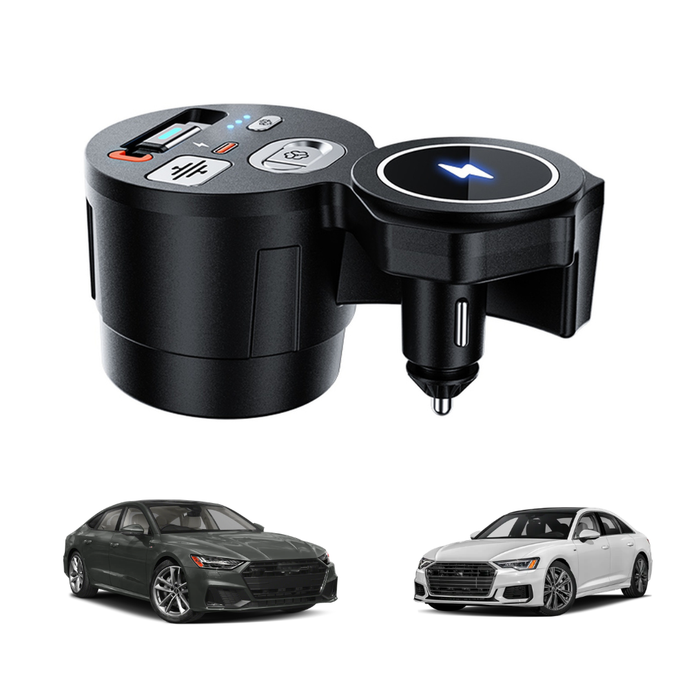 Încărcător Auto dedicat 135W cu Încărcare wireless și difuzor de parfum pentru Audi A6 C8 / A7 4K (2018-2025)
