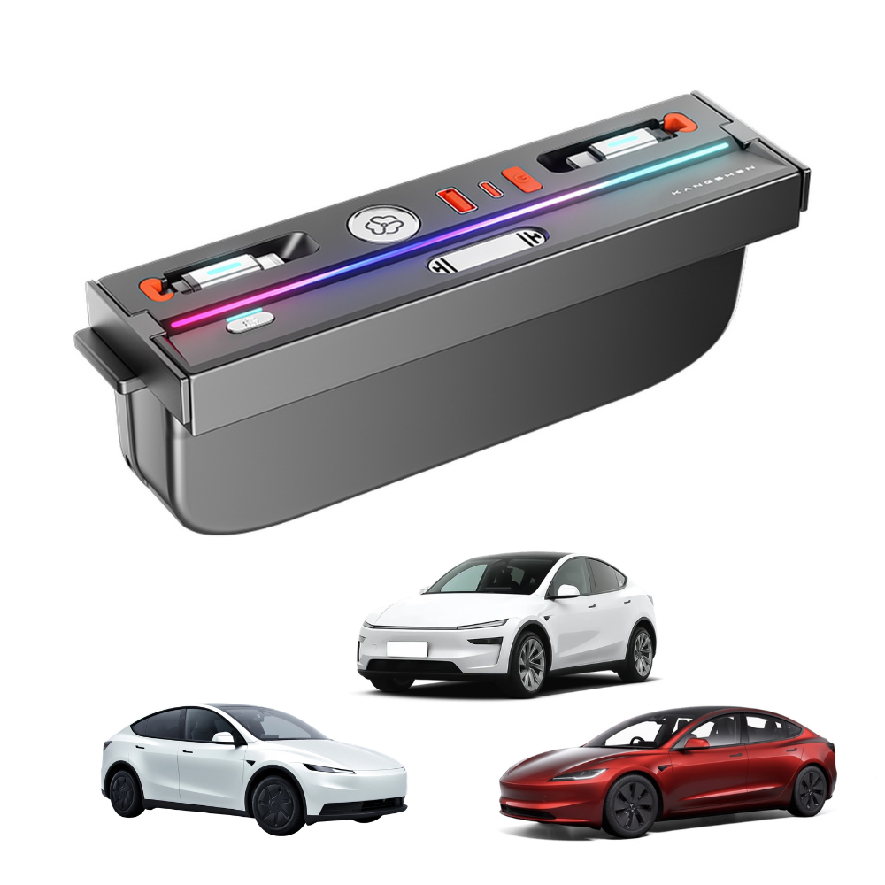 Încărcător Auto dedicat cu difuzor de parfum și lumină RGB pentru Tesla Model 3 Highland (2023-2025) / Model Y Juniper (2025)