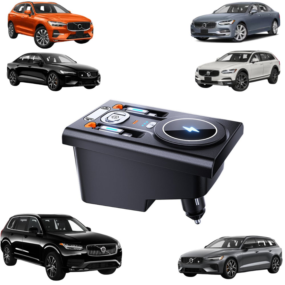 Încărcător Auto dedicat 135W cu Încărcare wireless și  difuzor de parfum pentru Volvo XC90 / XC60 / S90 / V90 / S60 / V60 (2015-2025)