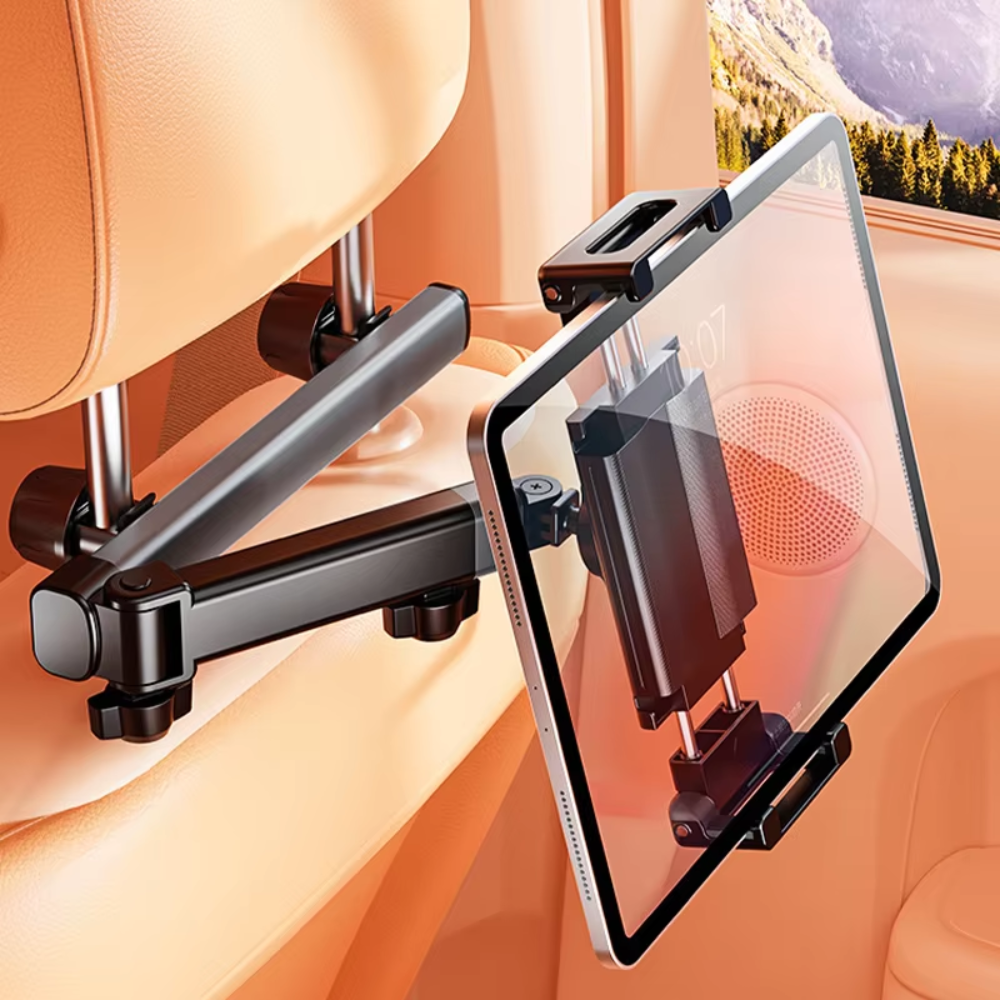 Car Tablet and Phone Holder for Headrest – Universal, Adjustable, Aluminum