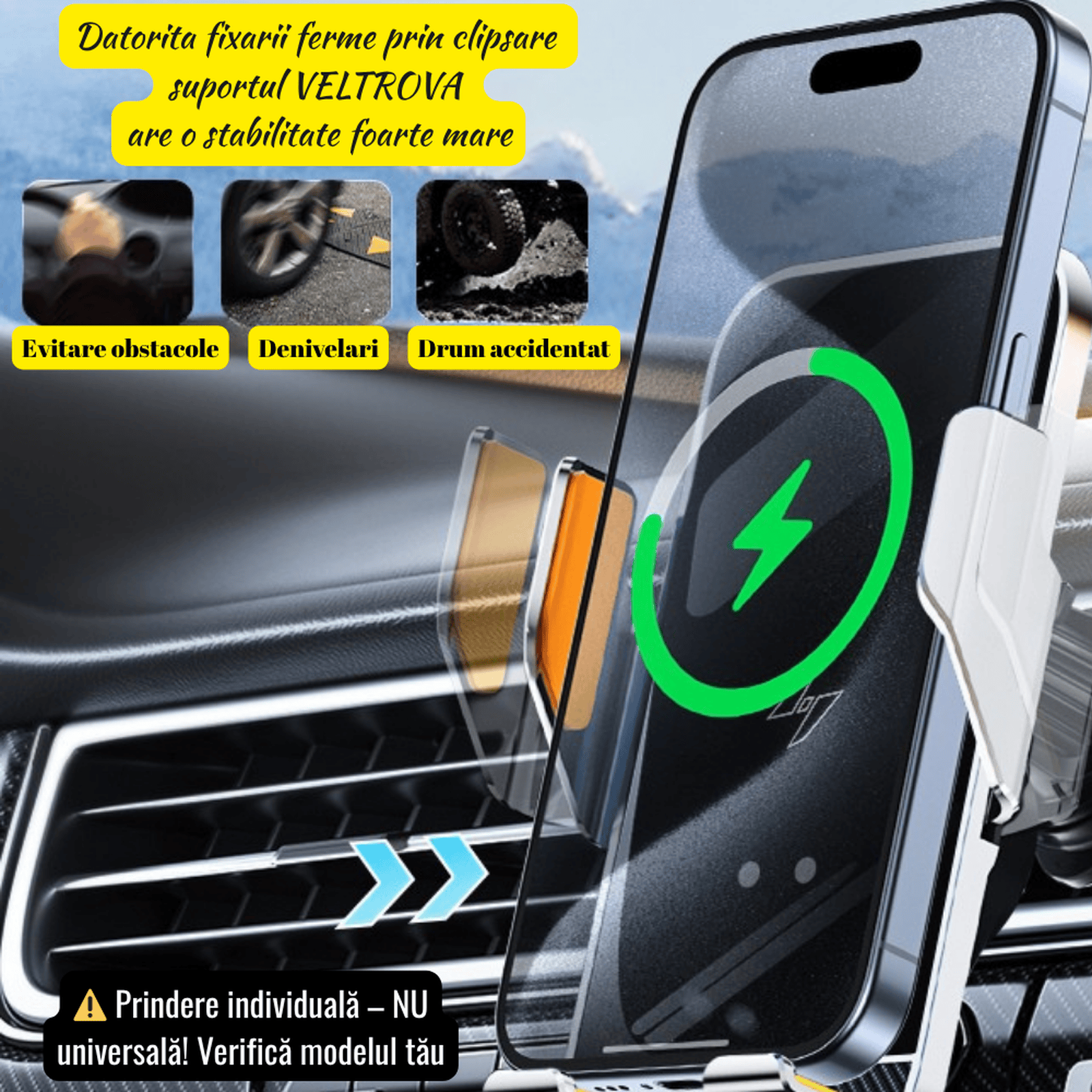 Suport telefon Smart cu prindere dedicata OEM pentru Volvo S90/V90 2016-2025