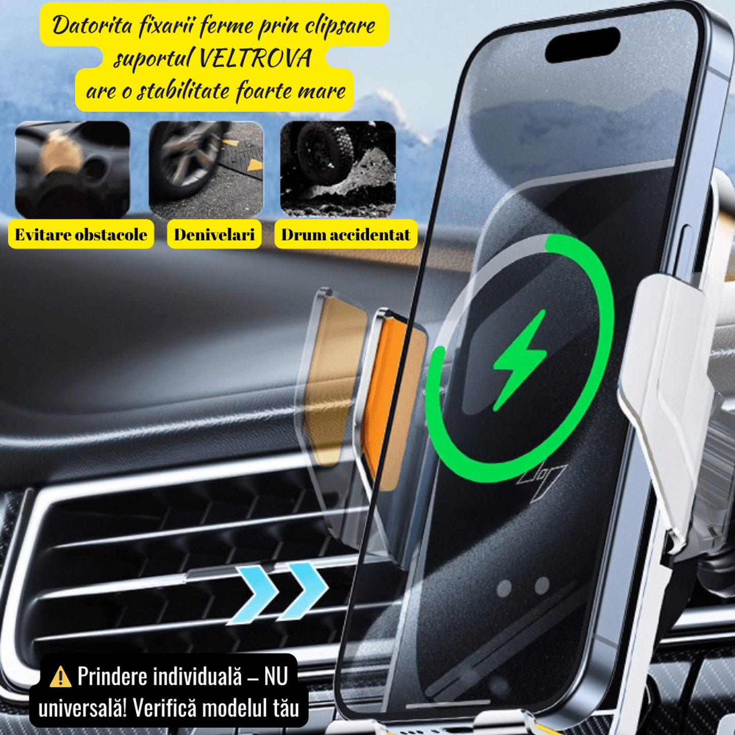 Smart phone holder with dedicated OEM grip for Volkswagen Golf 2013-2019