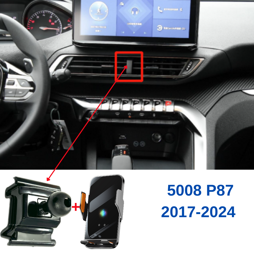 Suport telefon Smart cu prindere dedicata OEM pentru PEUGEOT 5008 P87 2nd 2017-2024