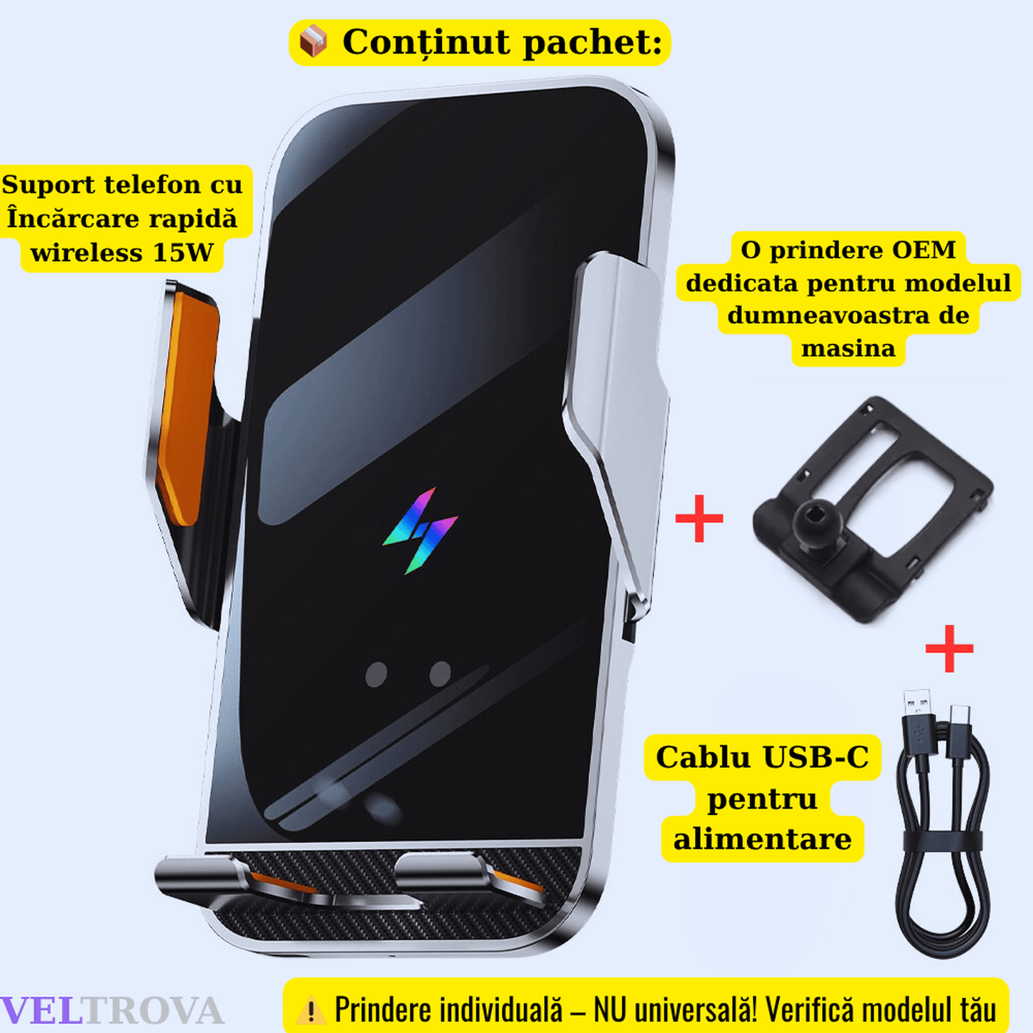 Smart phone holder with dedicated OEM grip for Skoda Octavia 2005-2012