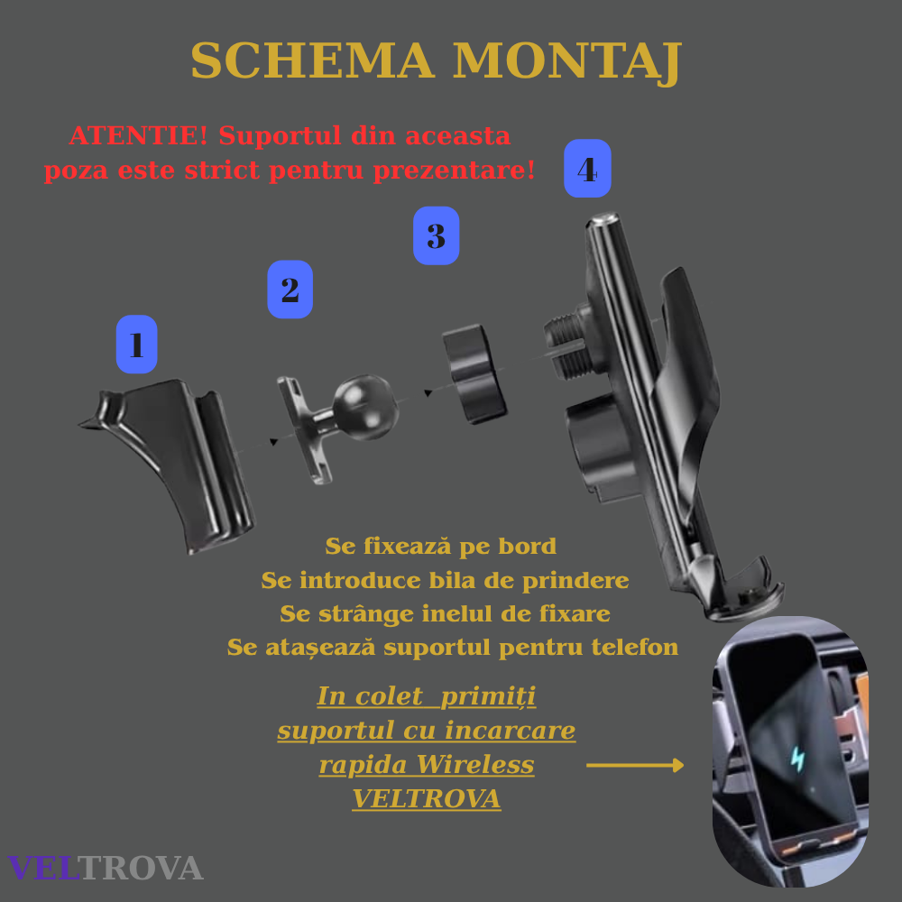 Suport telefon Smart cu prindere dedicata OEM pentru LEXUS RX 4th 2016-2022