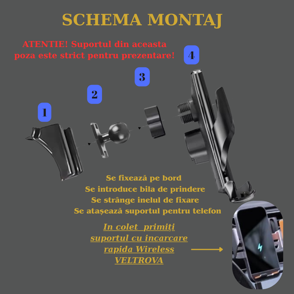 Suport telefon Smart cu prindere dedicata OEM pentru Mazda 6 3.0rd 2012-2015