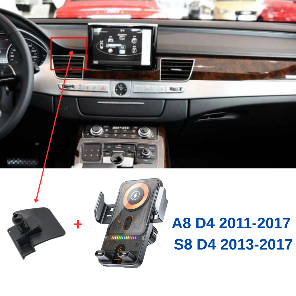 Suport telefon Smart cu prindere dedicata OEM pentru AUDI A8 D4 2011-2017/S8 D4 2013-2017