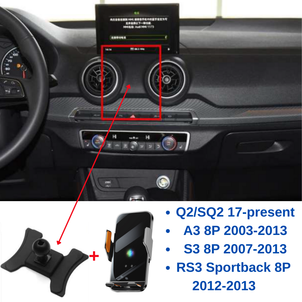 Suport telefon Smart cu prindere dedicata OEM pentru AUDI Q2/SQ2 2017-present / A3 8P 2003-2013/S3 2007-2013/RS3 Sportback 8P 12-13