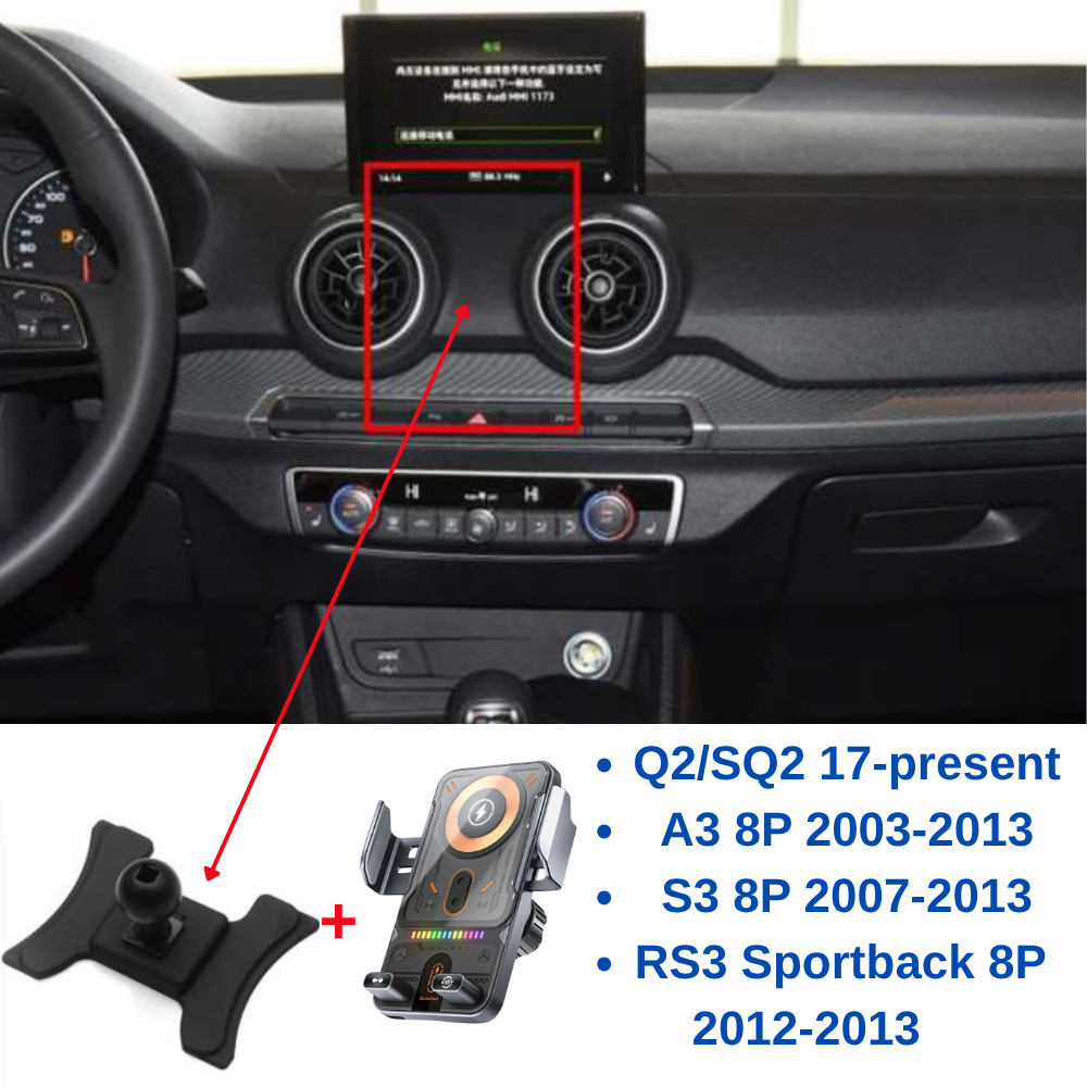 Suport telefon Smart cu prindere dedicata OEM pentru AUDI Q2/SQ2 2017-present / A3 8P 2003-2013/S3 2007-2013/RS3 Sportback 8P 12-13