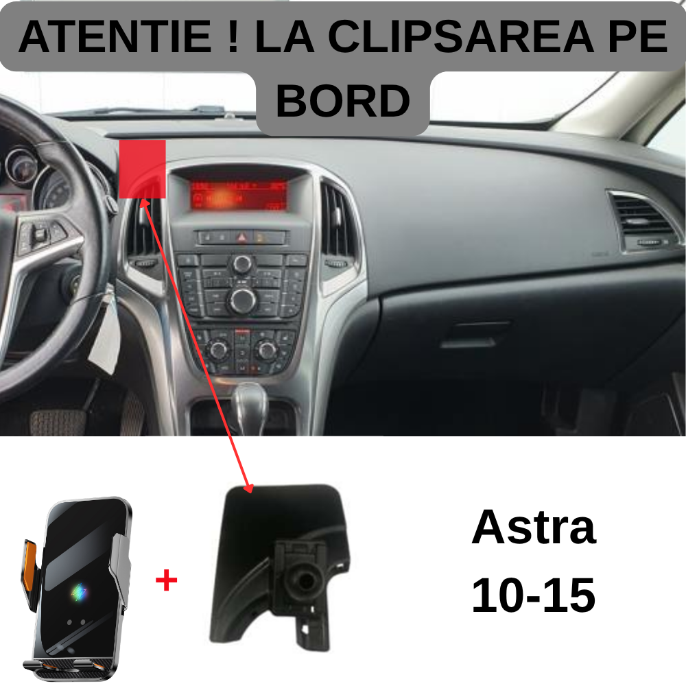 Suport telefon Smart cu prindere dedicata OEM pentru Opel Astra J 2010-2015