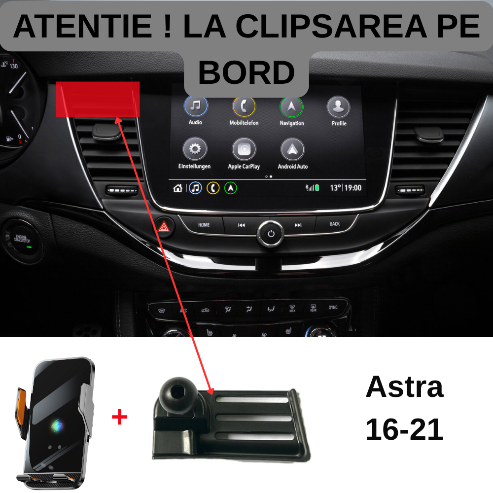 Suport telefon Smart cu prindere dedicata OEM pentru Opel Astra K 2016-2021