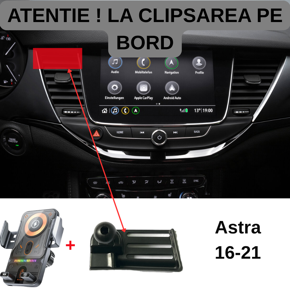 Suport telefon Smart cu prindere dedicata OEM pentru Opel Astra K 2016-2021