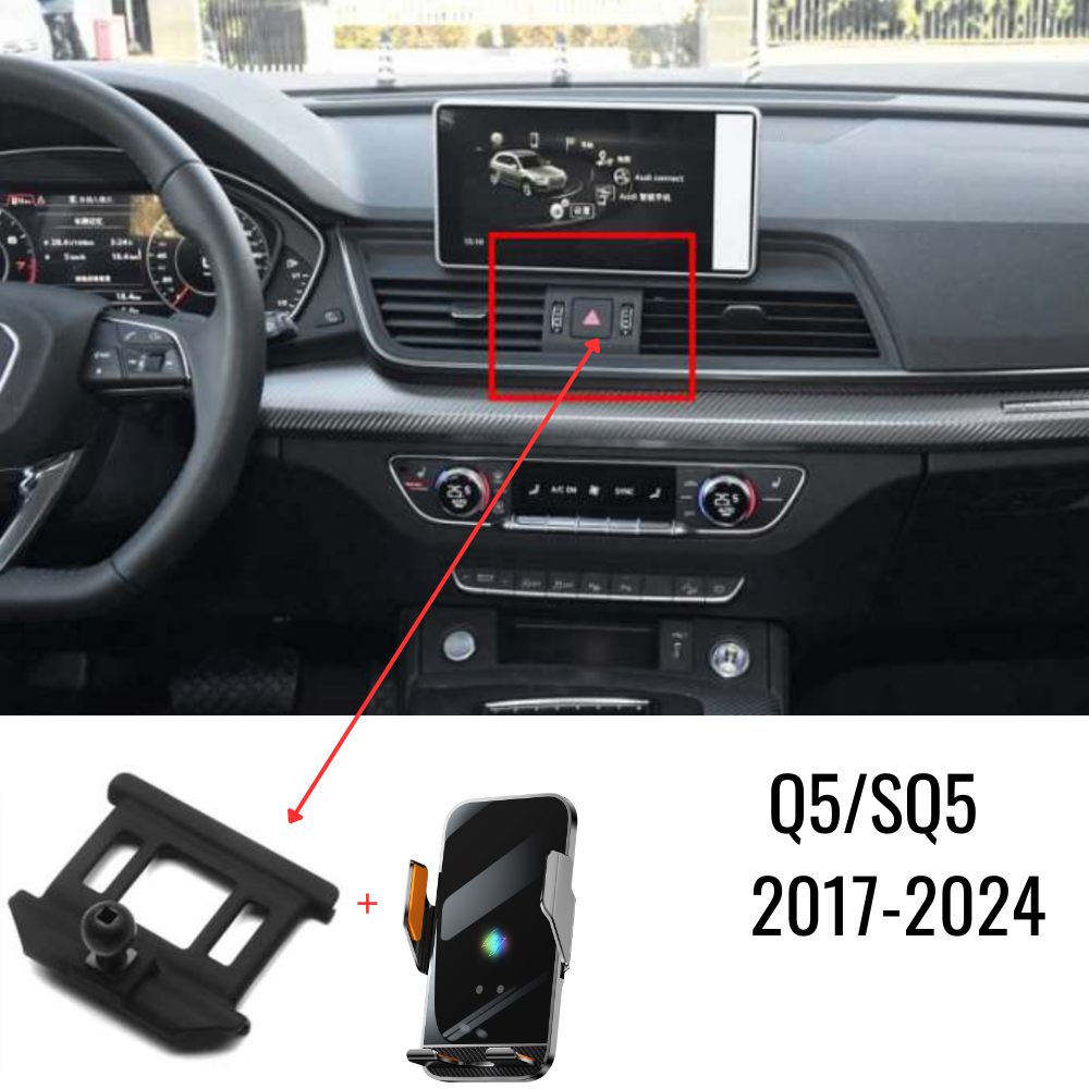 Suport telefon Smart cu prindere dedicata OEM pentru Audi Q5/SQ5 2017-2024