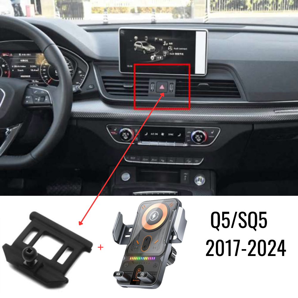 Suport telefon Smart cu prindere dedicata OEM pentru Audi Q5/SQ5 2017-2024
