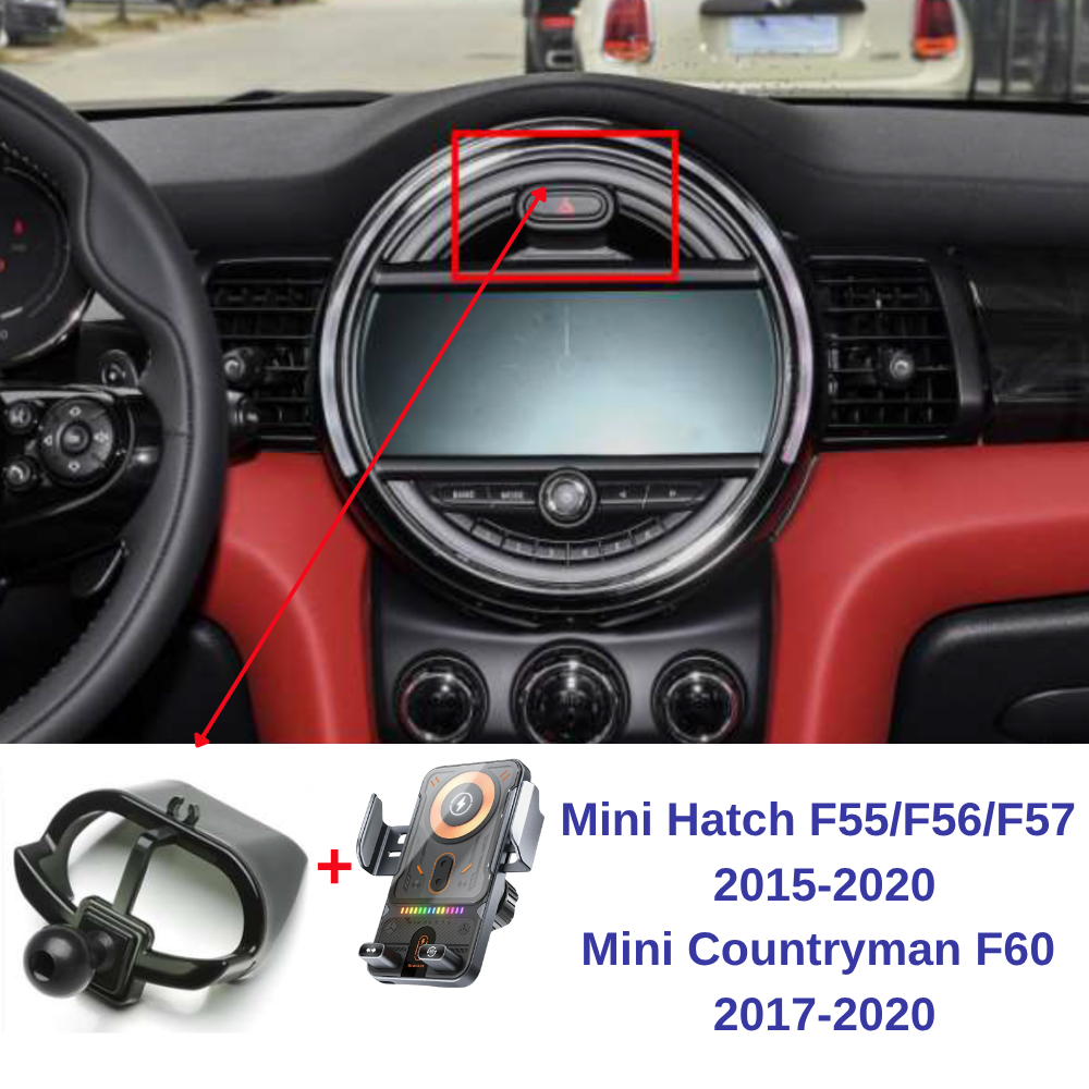 Suport telefon Smart cu prindere dedicata OEM pentru BMW Mini Hatch F55/F56/F57 2015-2020 Mini Countryman F60 2017-2020