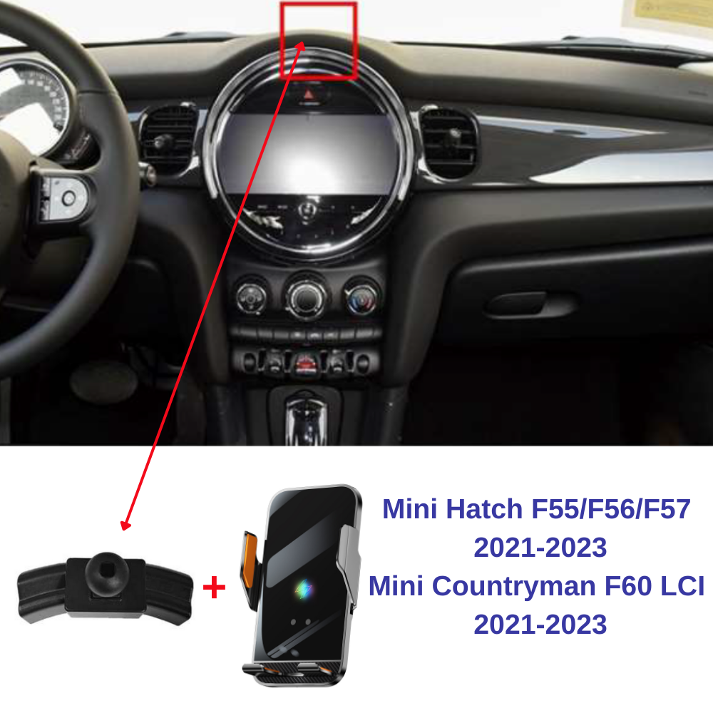 Suport telefon Smart cu prindere dedicata OEM pentru BMW Mini Hatch F55/F56/F57 2021-2023 Mini Countryman F60 LCI 2021-2023