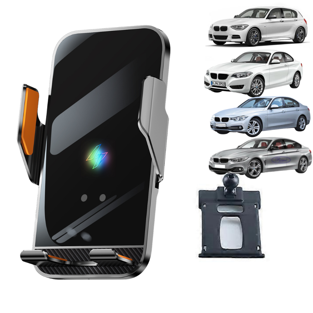 Smart phone holder with dedicated OEM mount for BMW 1 Series 12-19/2 Series 14-21/3 Series 12-18/4 Series 14-20