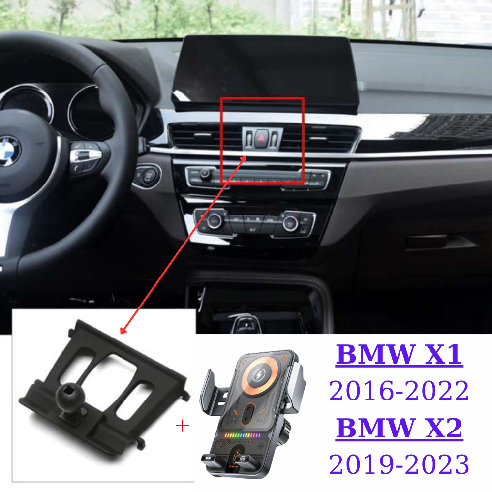 Suport telefon Smart cu prindere dedicata OEM pentru BMW X1 F48 F49 2016-2022 / X2 F39 2019-2023