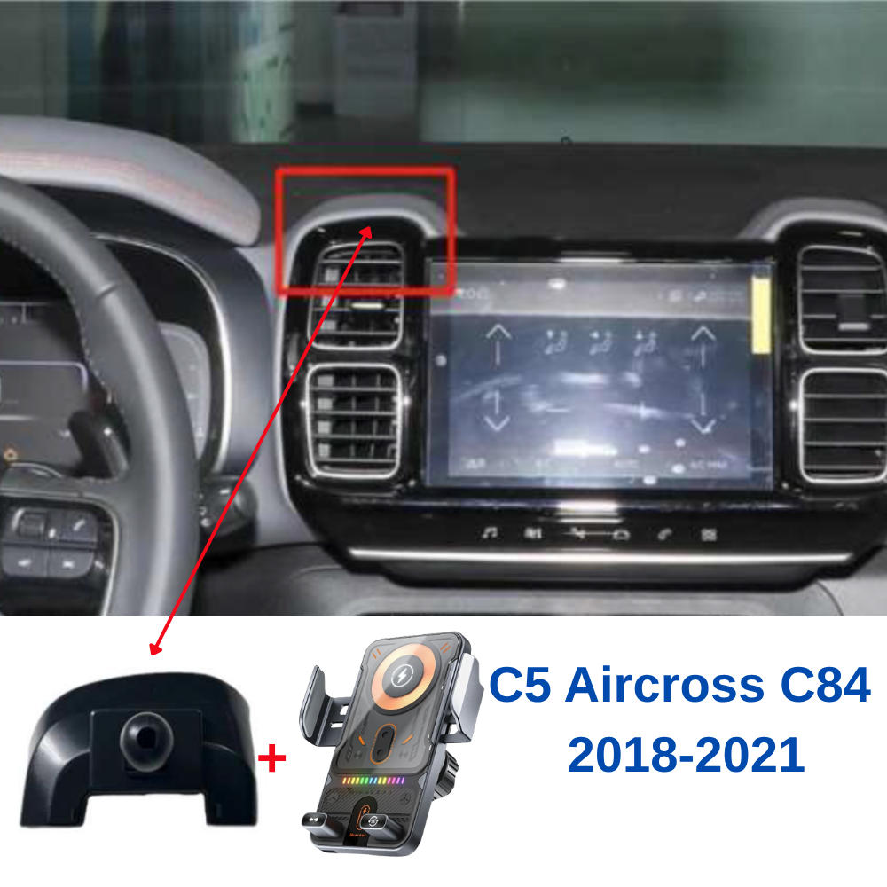 Smart phone holder with dedicated OEM grip for CITROEN C5 Aircross C84 18-21