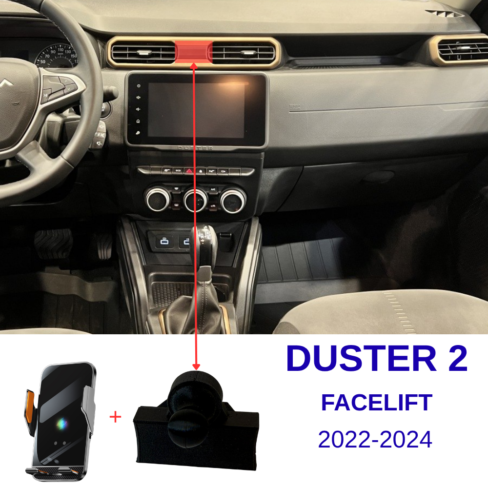 Suport telefon Smart cu prindere dedicata OEM pentru Dacia Duster 2 Facelift 2022-2024