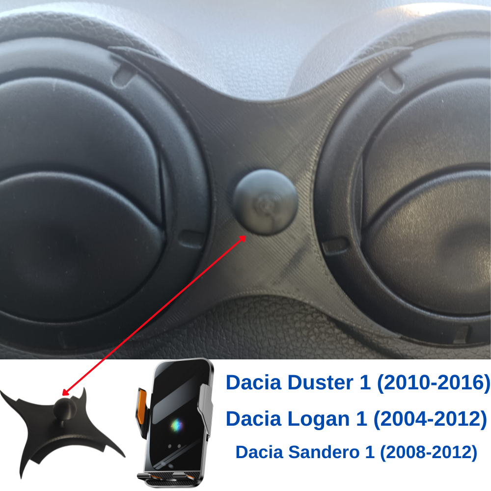 Suport telefon Smart cu prindere dedicata OEM pentru Dacia Logan (04-12), Duster (10-13) , Sandero (08-12)
