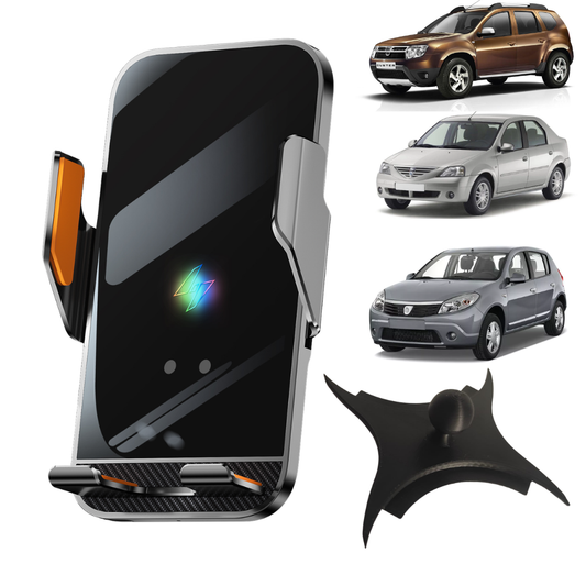 Smart phone holder with dedicated OEM mount for Dacia Logan (04-12), Duster (10-16), Sandero (08-12)