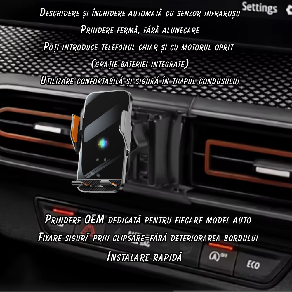 Smart Phone Holder with Dedicated OEM Mount for Dacia Logan 3, Sandero 3, Jogger 2021-Present