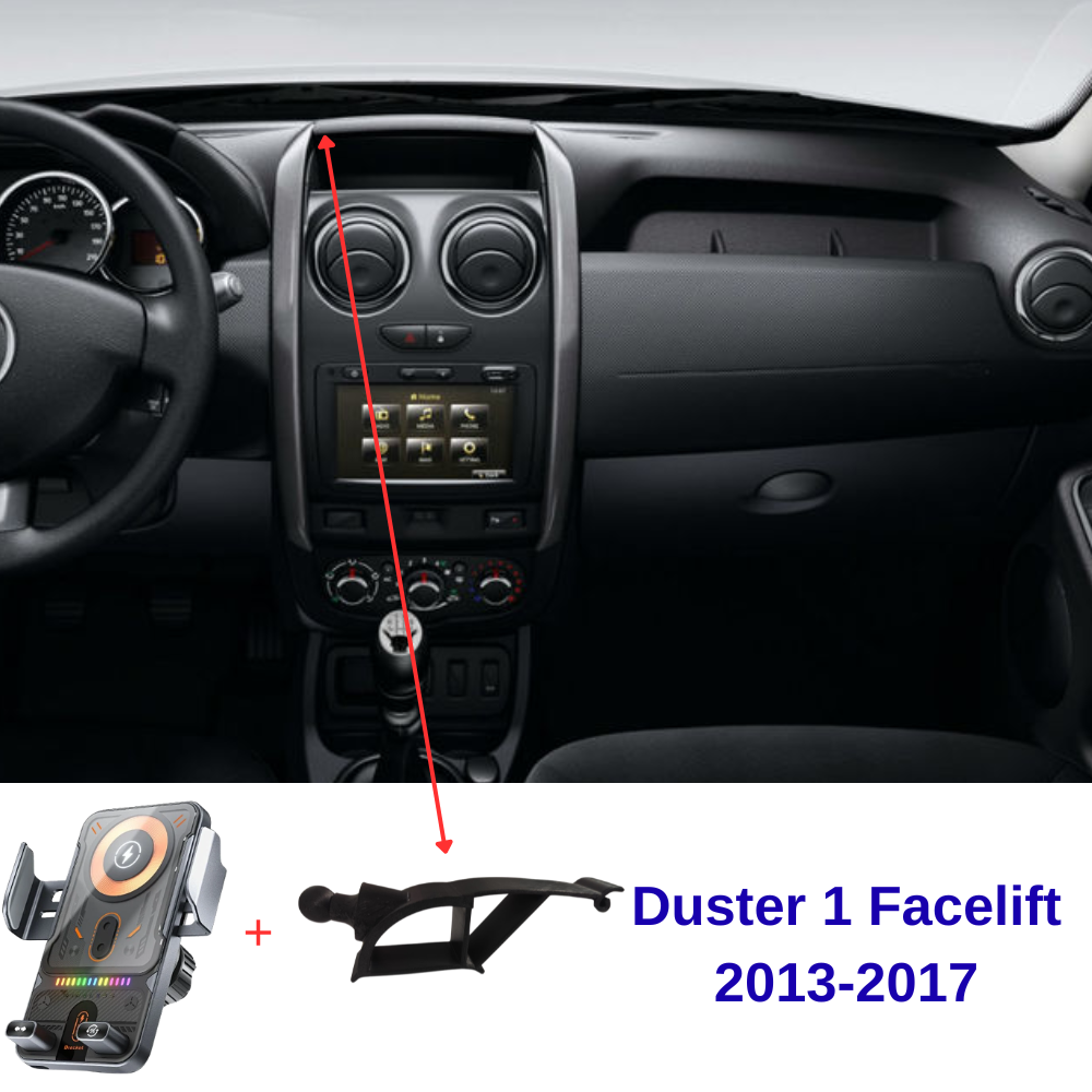 Suport telefon Smart cu prindere dedicata OEM pentru Dacia Duster 1 Facelift 2013-2017