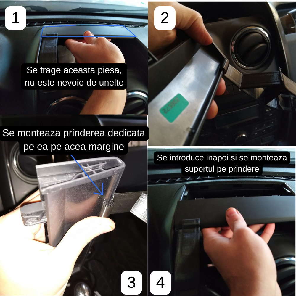 Suport telefon Smart cu prindere dedicata OEM pentru Dacia Duster 1 Facelift 2013-2017