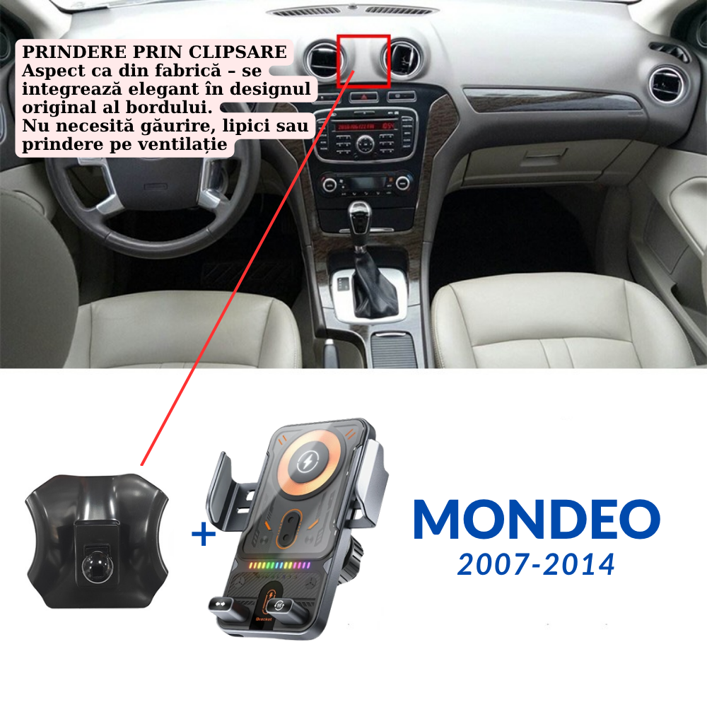 Suport telefon Smart cu prindere dedicata OEM pentru Ford Mondeo 2007-2014
