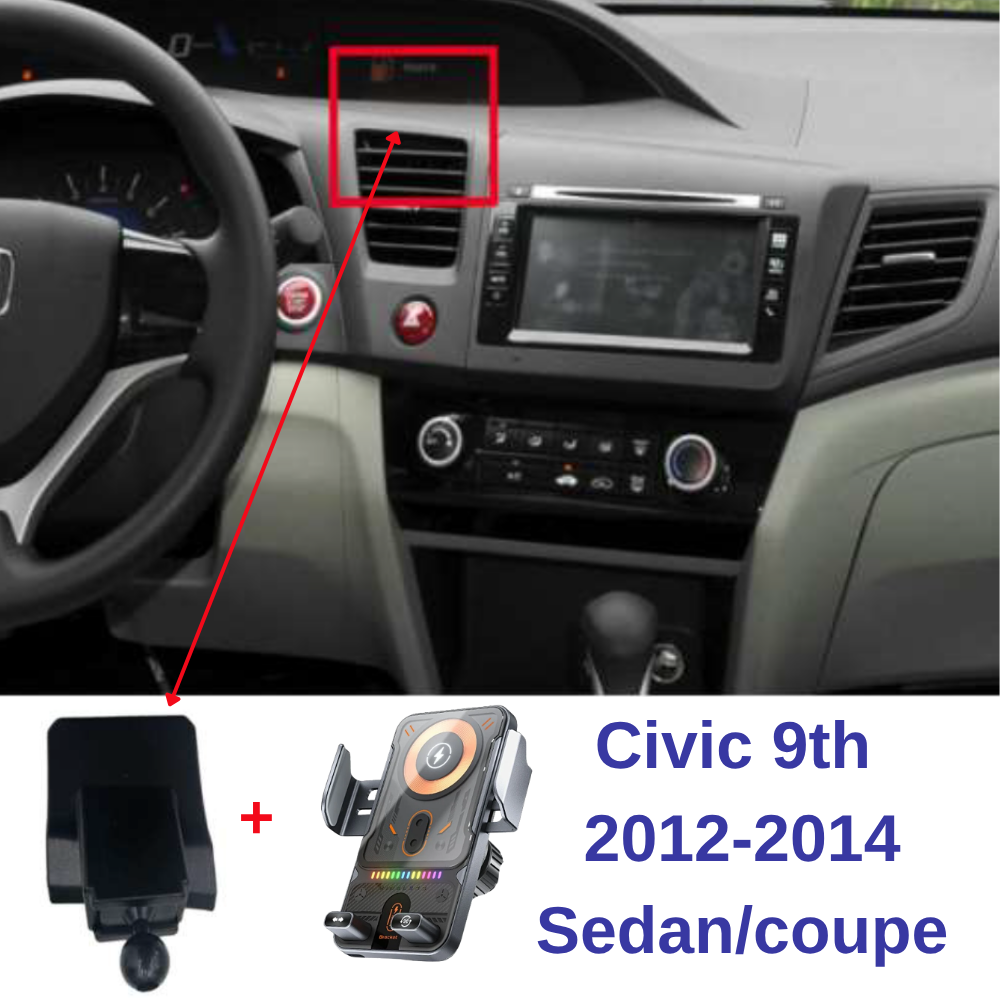 Smart Phone Holder with Dedicated OEM Mount for HONDA Civic 9th 2012-2014 Sedan/Coupe