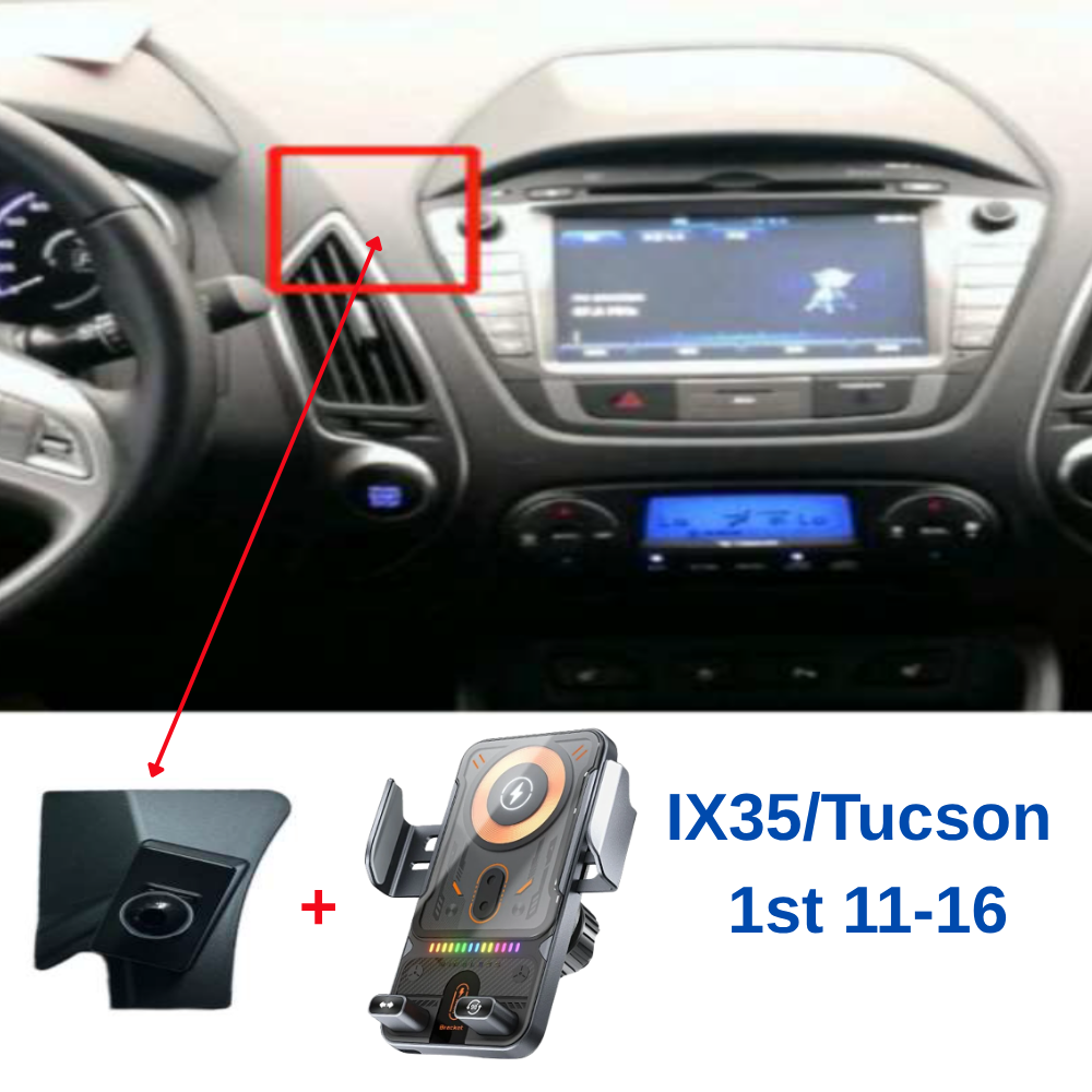 Smart phone holder with dedicated OEM grip for HYUNDAI IX35/Tucson 1st 2011-2016