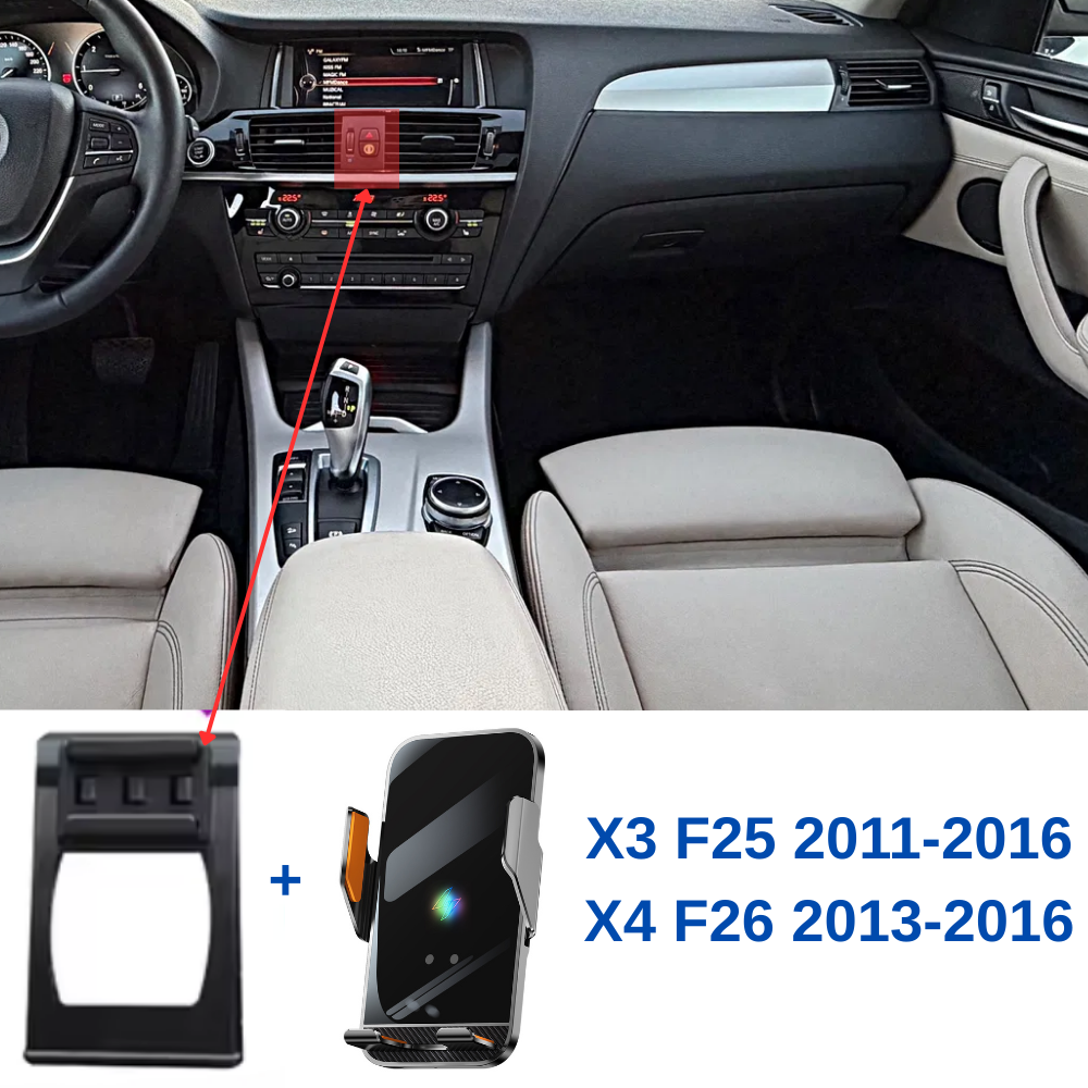 Suport telefon Smart cu prindere dedicata OEM pentru BMW X3 F25 2011-2017 / X4 F26 2015-2018