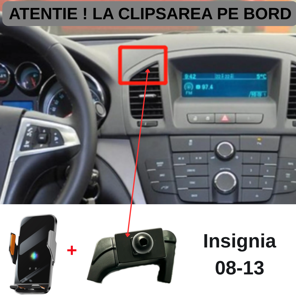 Suport telefon Smart cu prindere dedicata OEM pentru Opel Insignia 2008-2013