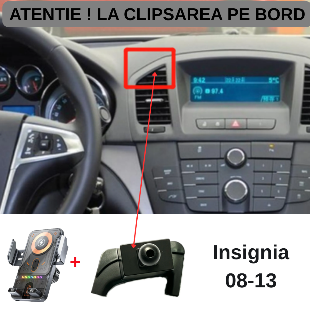Suport telefon Smart cu prindere dedicata OEM pentru Opel Insignia 2008-2013