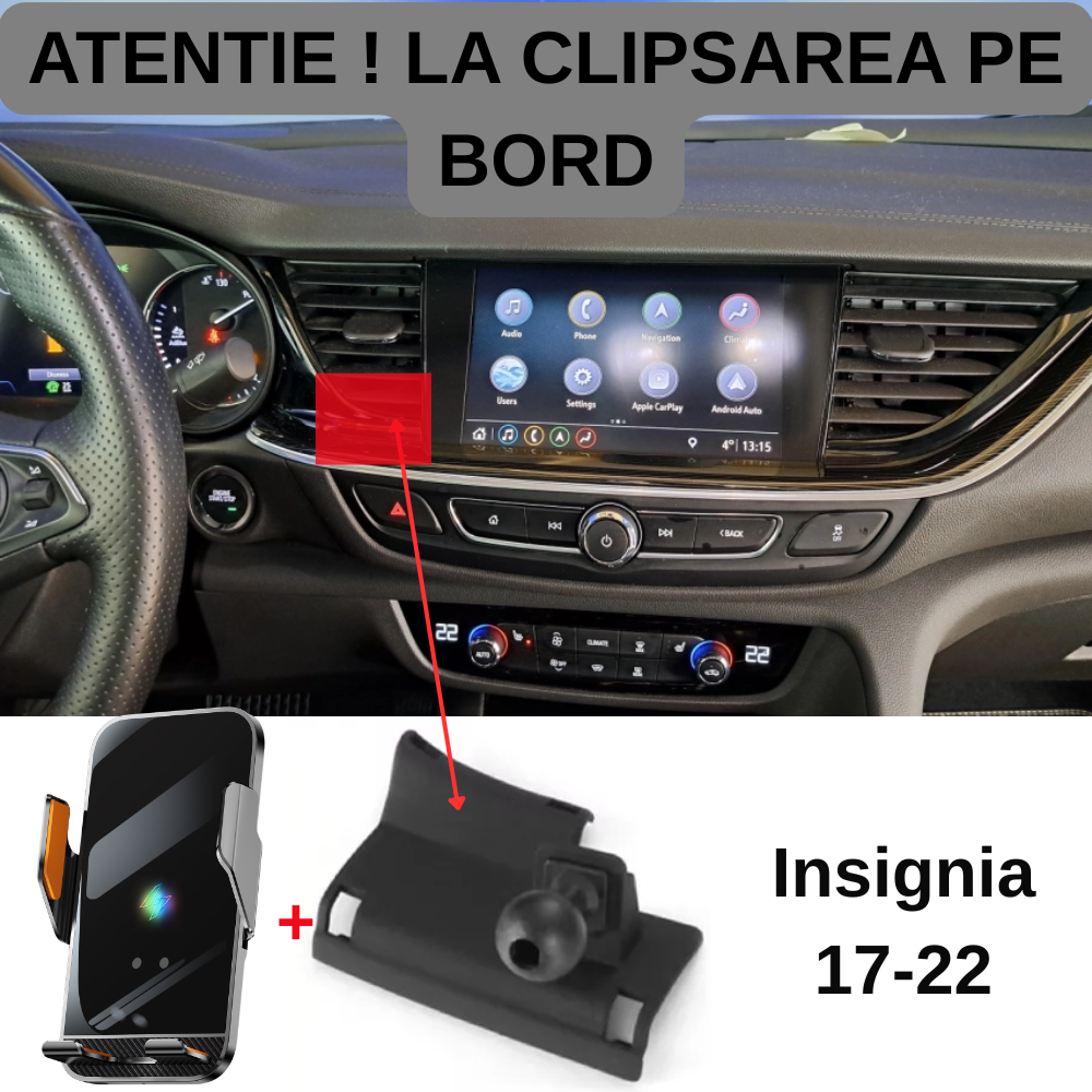 Suport telefon Smart cu prindere dedicata OEM pentru Opel Insignia 2017-2022