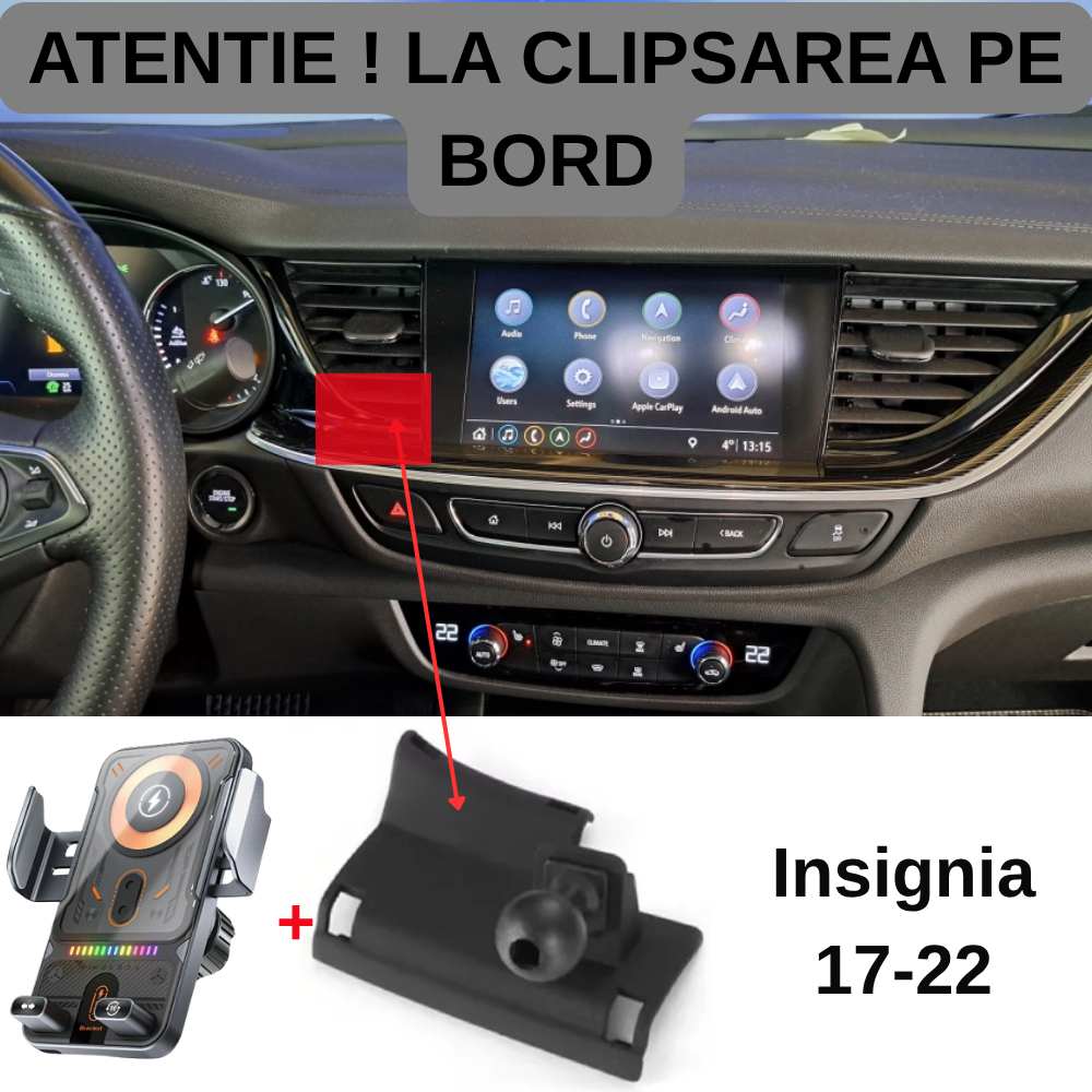 Suport telefon Smart cu prindere dedicata OEM pentru Opel Insignia 2017-2022