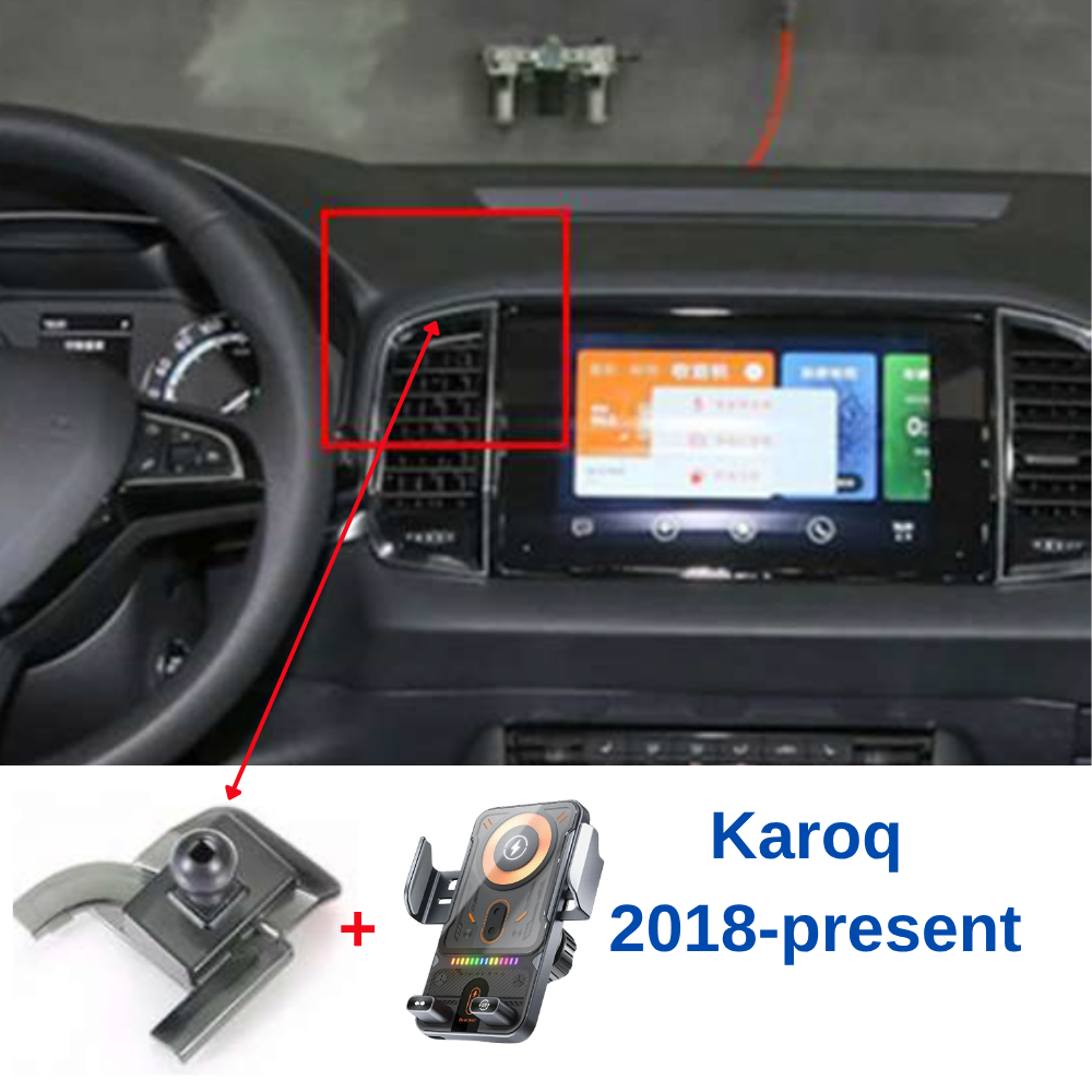 Suport telefon Smart cu prindere dedicata OEM pentru SKODA Karoq 2018-present