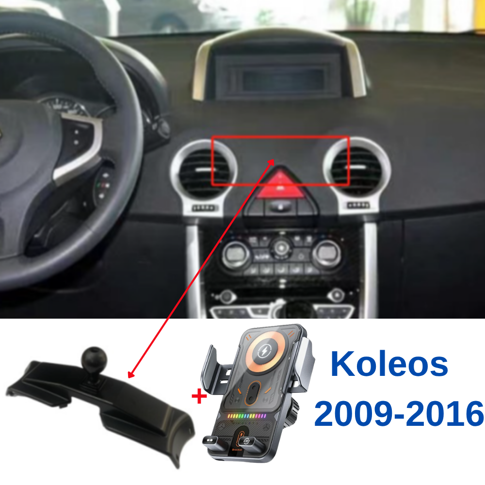Smart phone holder with dedicated OEM grip for RENAULT Koleos HY 2009-2016