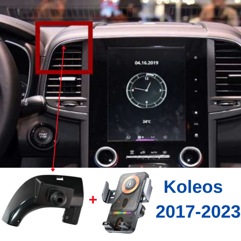 Suport telefon Smart cu prindere dedicata OEM pentru RENAULT Koleos HC 2017-2023