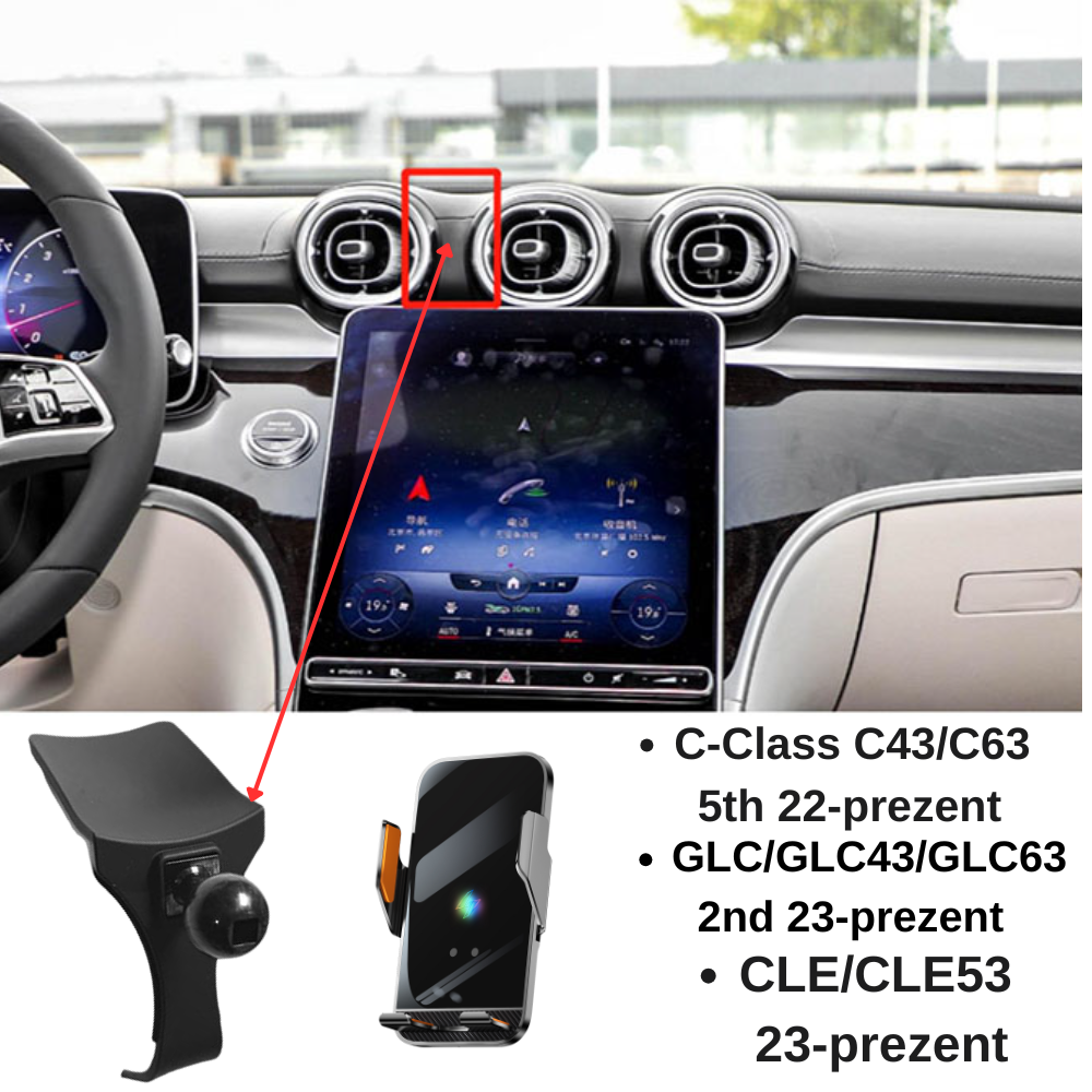 Suport telefon Smart cu prindere dedicata OEM pentru Mercedes C-Class 22-prezent / GLC 23-prezent / CLE 23-prezent