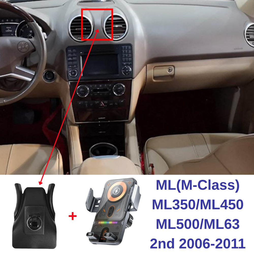 Suport telefon Smart cu prindere dedicata OEM pentru Mercedes ML(M-Class) ML350/ML450 ML500/ML63 2nd 2006-2011