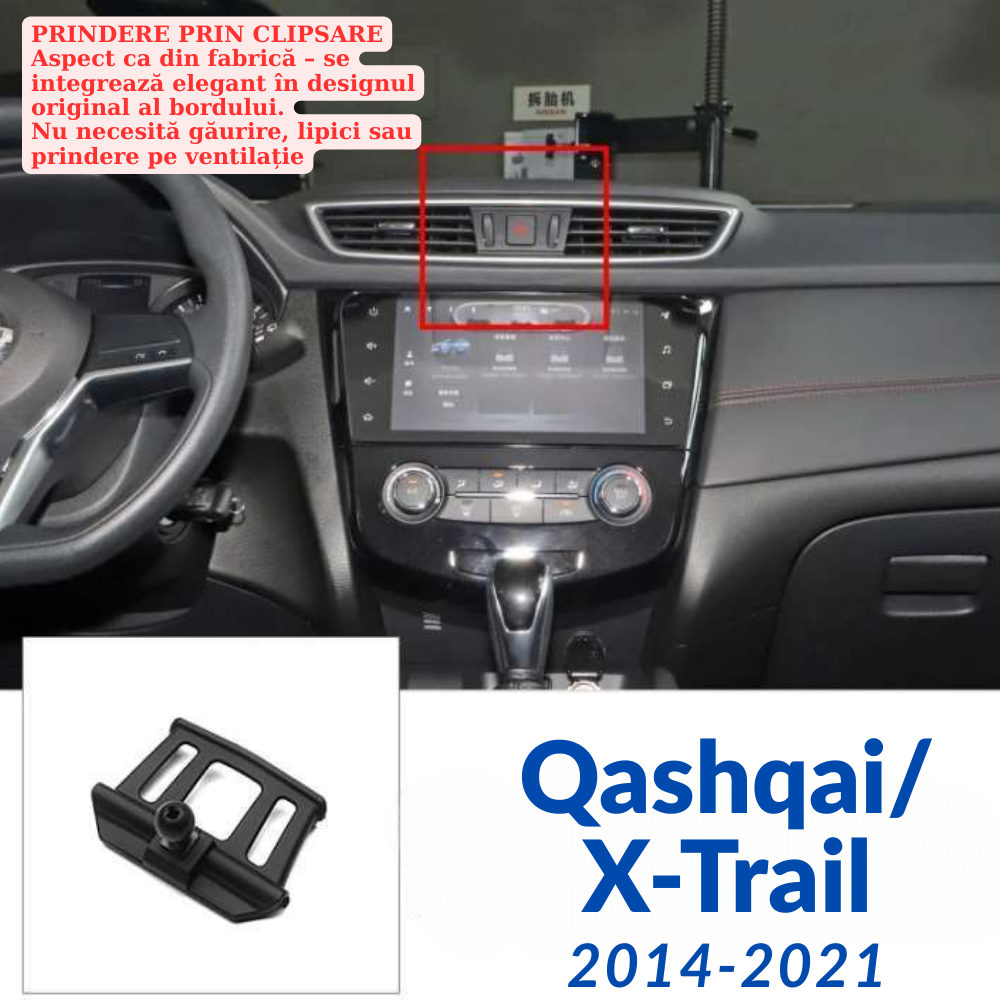 Suport telefon Smart cu prindere dedicata OEM pentru Nissan Qashqai/X-Trail 2014-2021